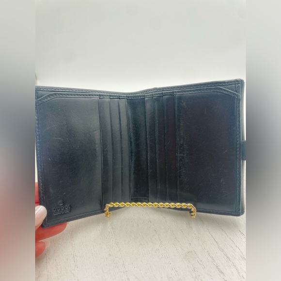 SOLD - GUCCI Classic Jackie Black Canvas Bifold Wallet - Picture 6 of 7